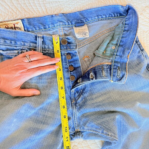 VTG Y2K Heavy Ounce Men's Relaxed Straight Leg Button Fly Jeans Size 32/32 - Picture 14 of 15